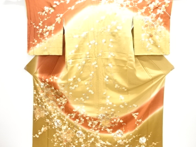 JAPANESE KIMONO / HOMONGI / EMBROIDERY / FLOWER
